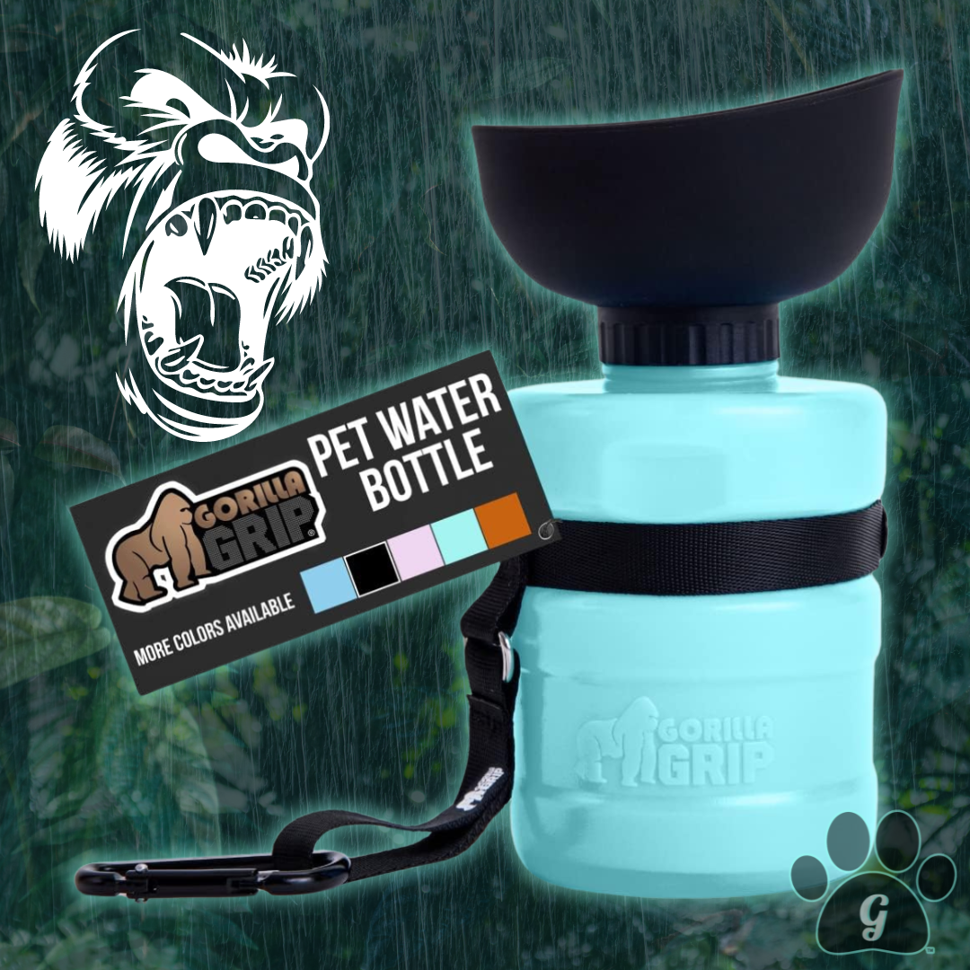 GORILLA GRIP Pet Water Bottle Portable Silicone Canteen