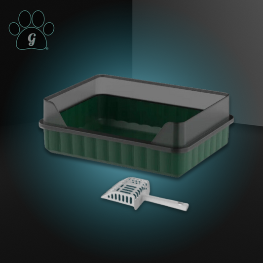 dark green wide entry litter box
