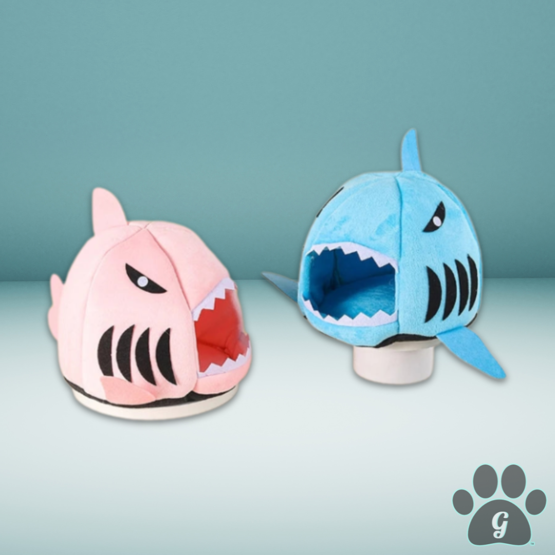 Pink and blue cat beds