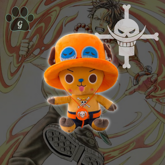 Chopper from One Piece plush toy in Ace outfit