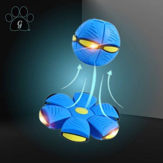 PETOPIA LED Flying Saucer Ball UFO Dog Toy