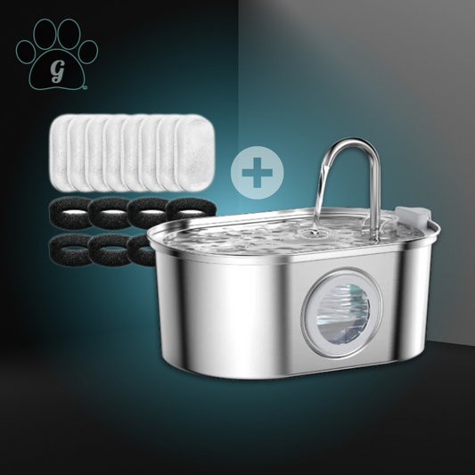 ZKYJ Ultra-Quiet 3.2L Stainless Steel Pet Water Fountain