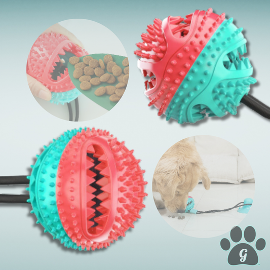 skipping ball chew toy with suction cup details