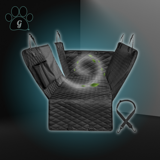 black automotive pet carrier