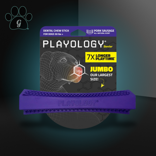 jumbo purple pork sausage scented senior dental chew stick for dogs