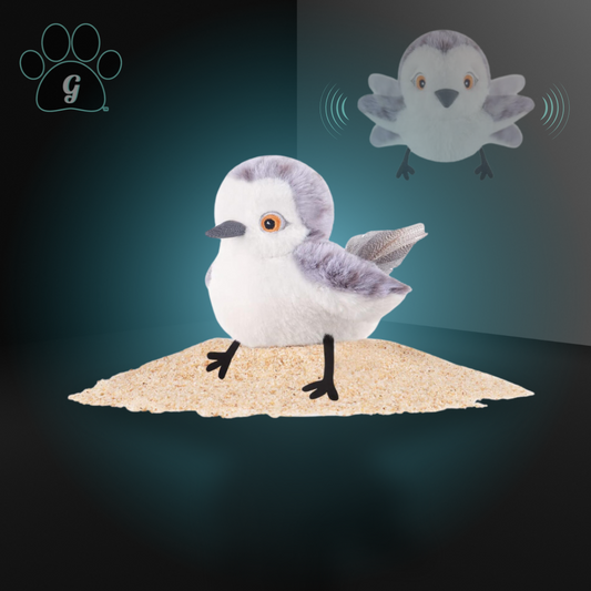 male plush bird interactive cat toy