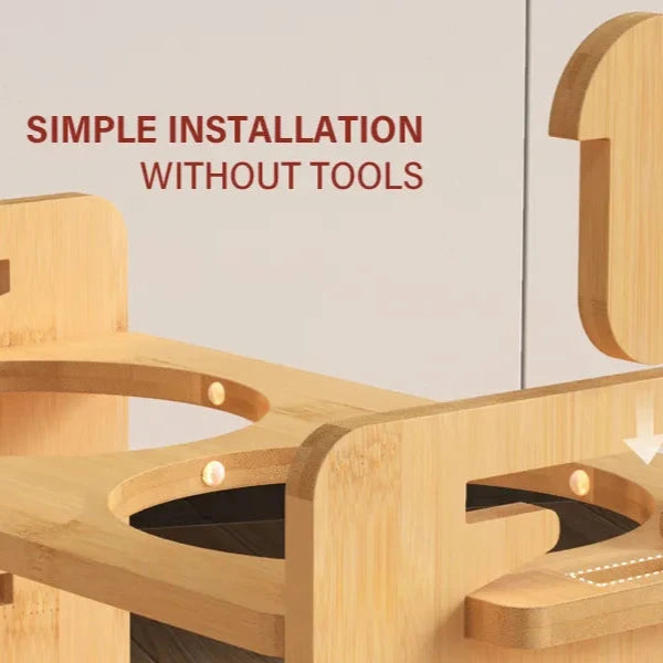 SZKOSTON Adjustable Ergonomic Dog Bowl Bamboo Set