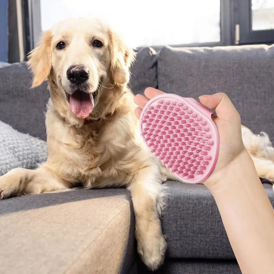 using brush with golden retriever