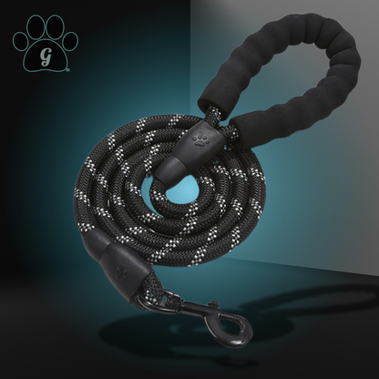 black rope leash