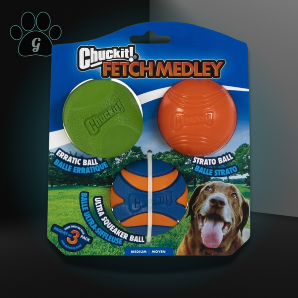CHUCKIT! Fetch Medley Ball Toy Combo Pack – Gotcha