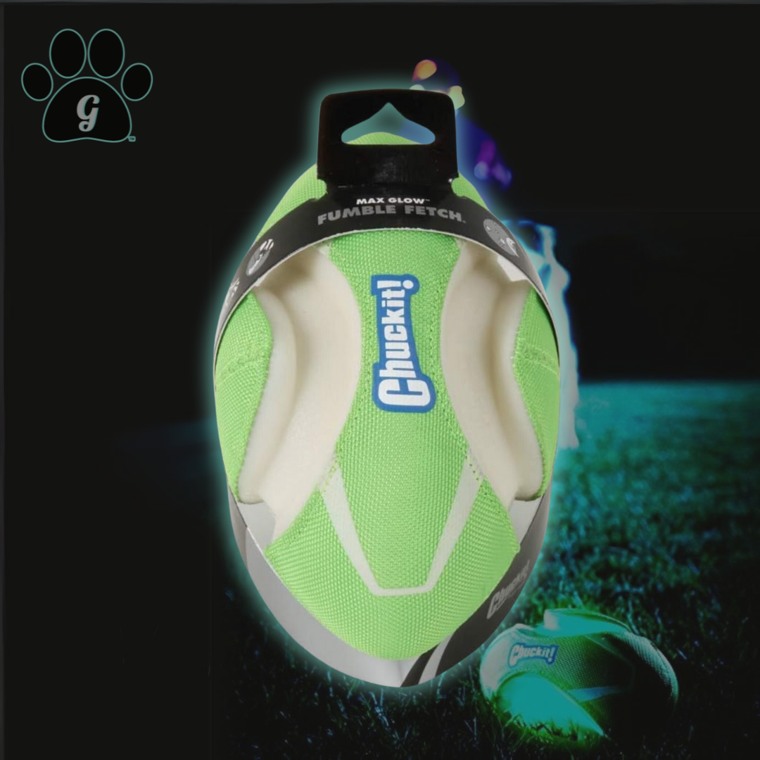 glow in the dark football dog toy