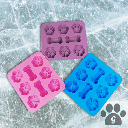 silicone dog treat molds available in 3 colors