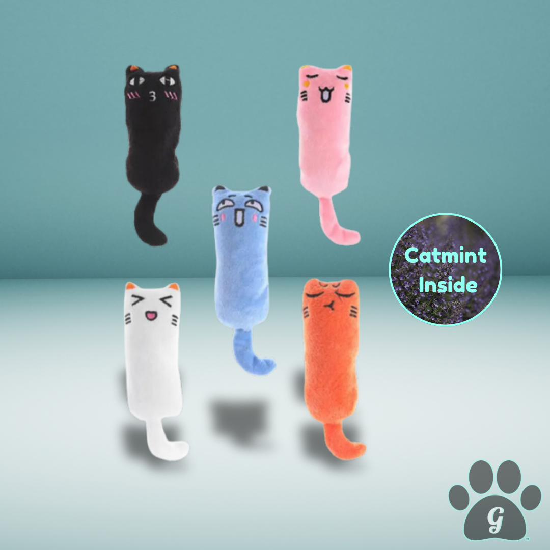 plush catmint cat toy in assorted styles
