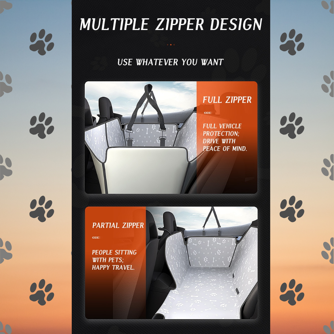 Multiple zipper design for full or partial car protection.