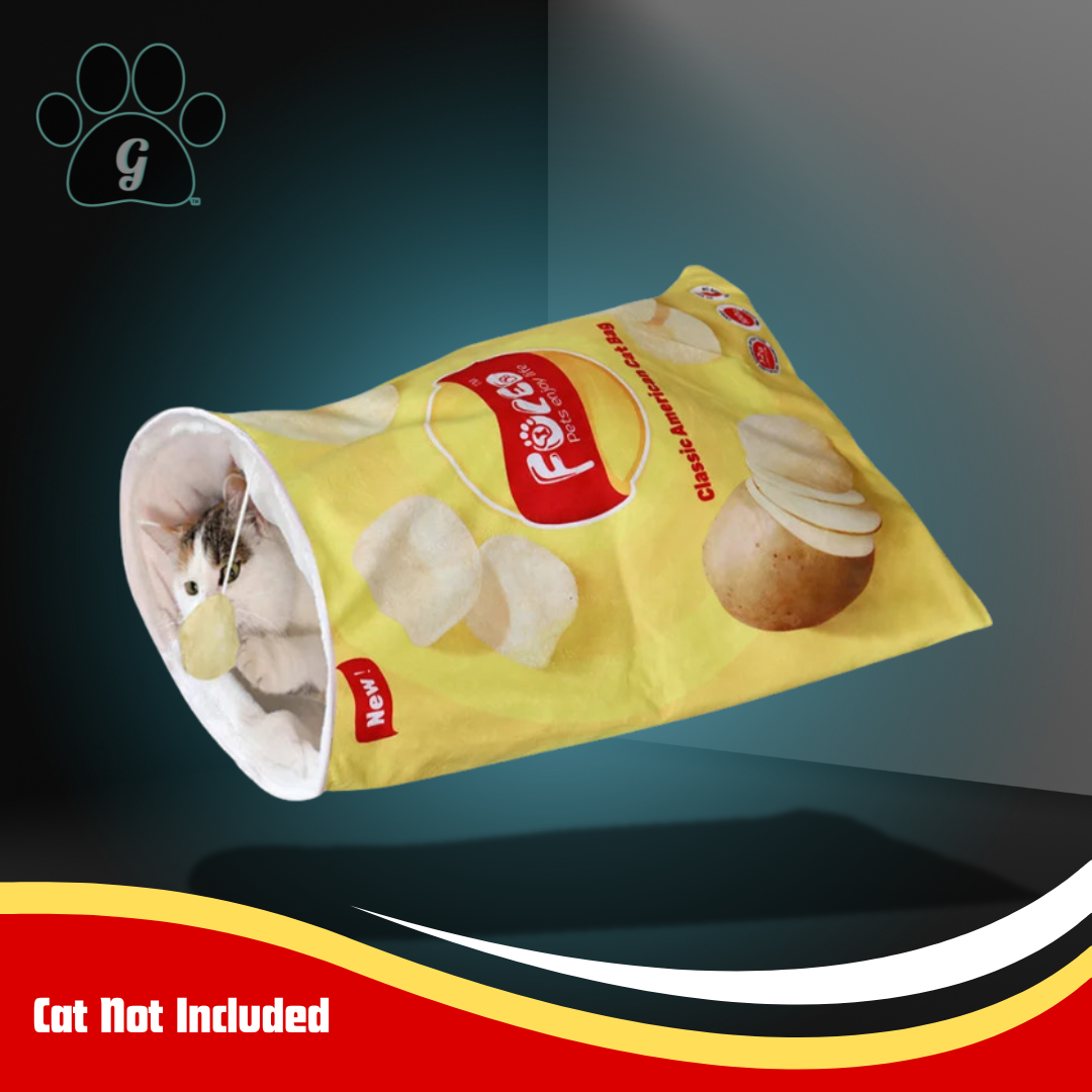 imitation potato chip sleeping bag for cats