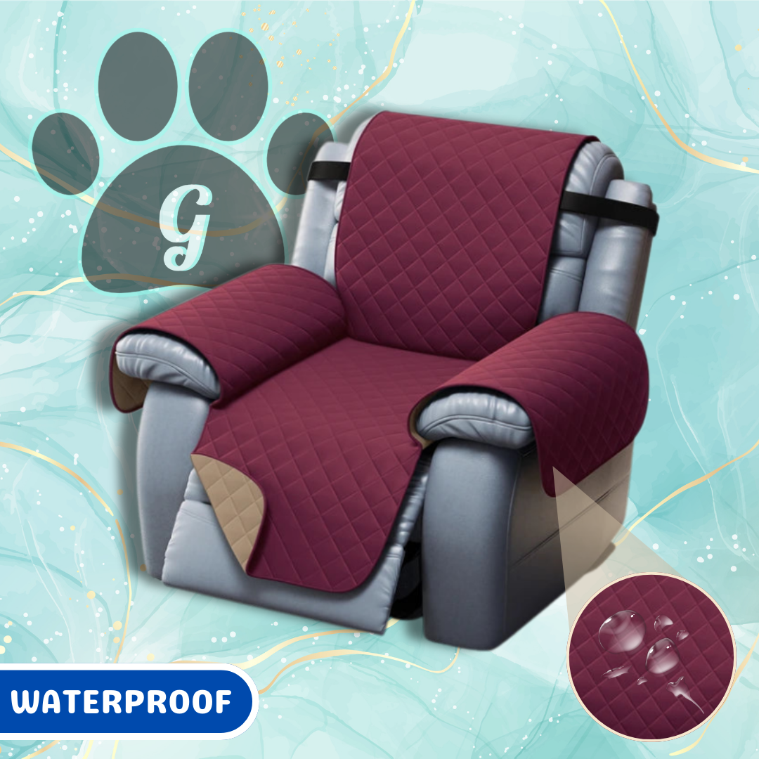 wine red single seat quilted pet cover for lazy boy recliner