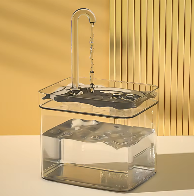 clear pet water fountain