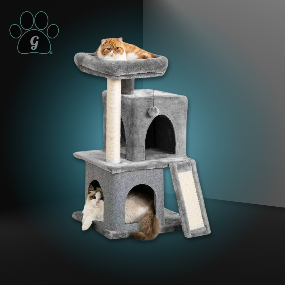 gray cat condo