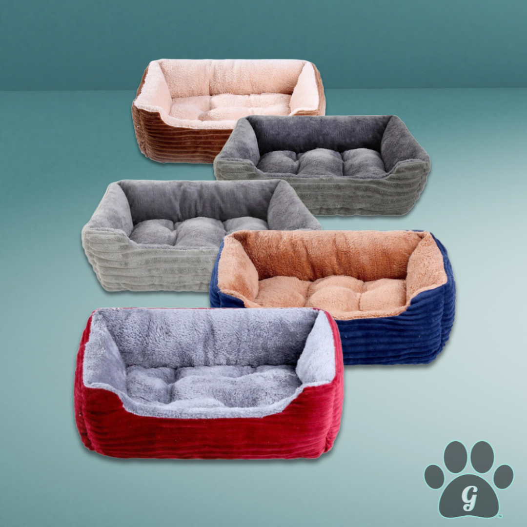 bolstered corduroy orthopedic pet bed available in 4 colors