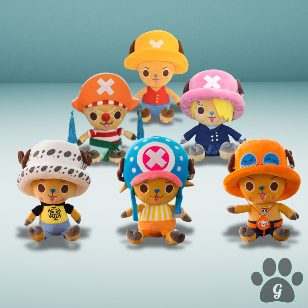 Chopper from One Piece plush toy shown in six available styles