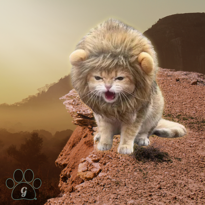 Lion mane small pet costume