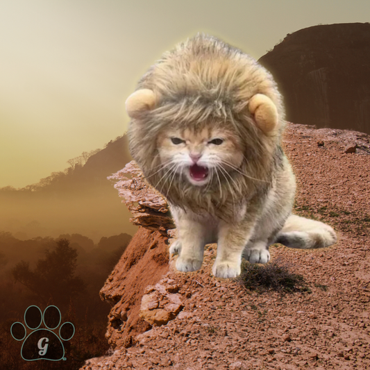 Lion mane small pet costume