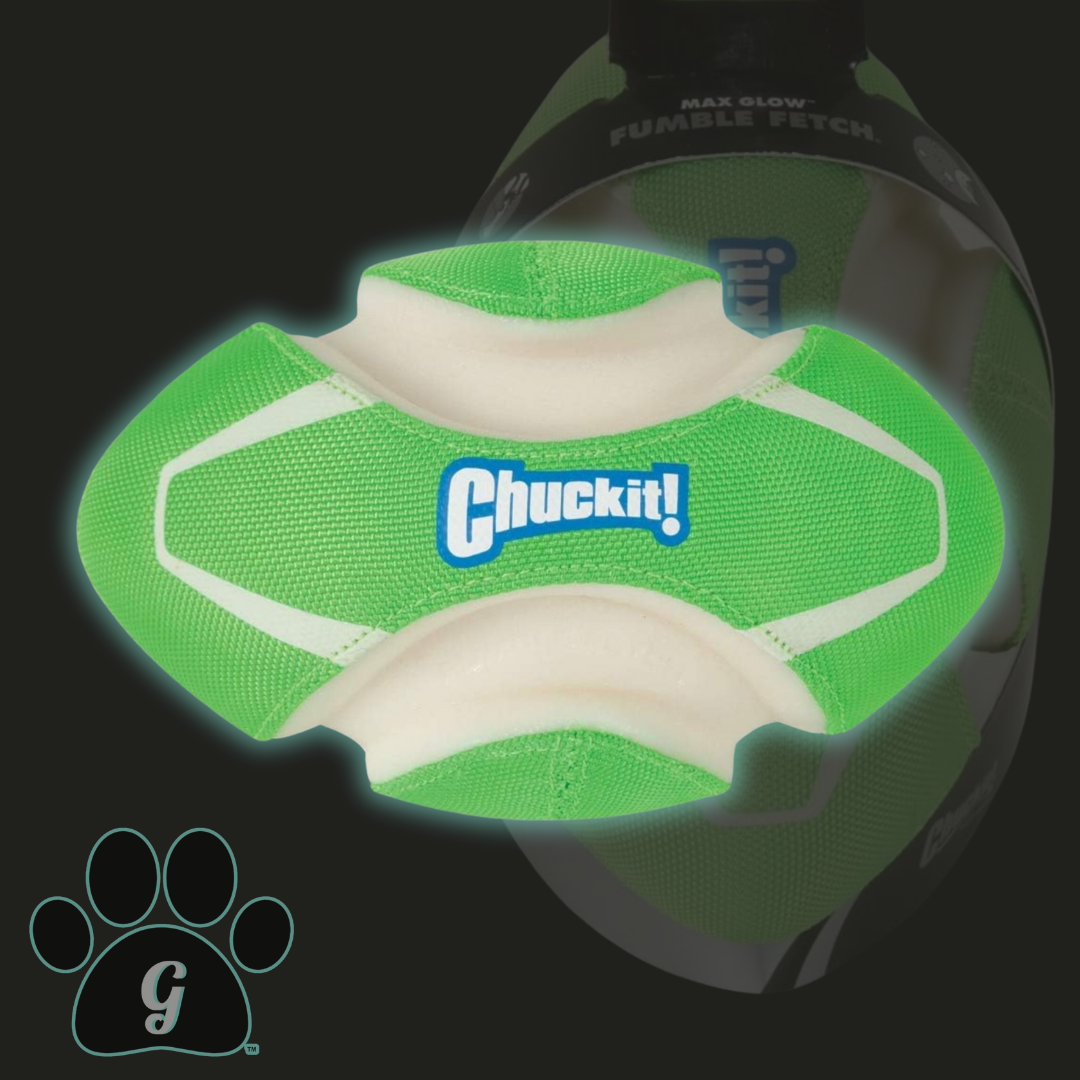 glow in the dark football dog toy