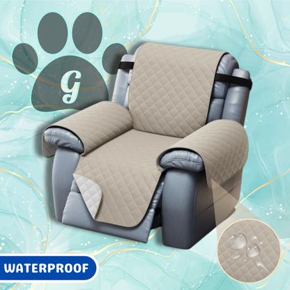 beige single seat quilted pet cover for lazy boy recliner