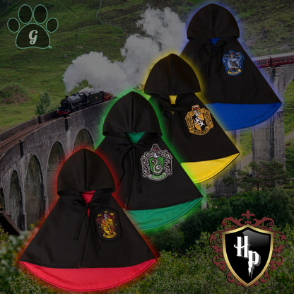 black Hogwarts costume for small pets available in multiple colors