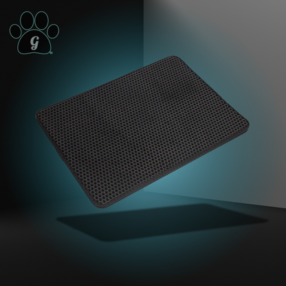 litter box mat in black