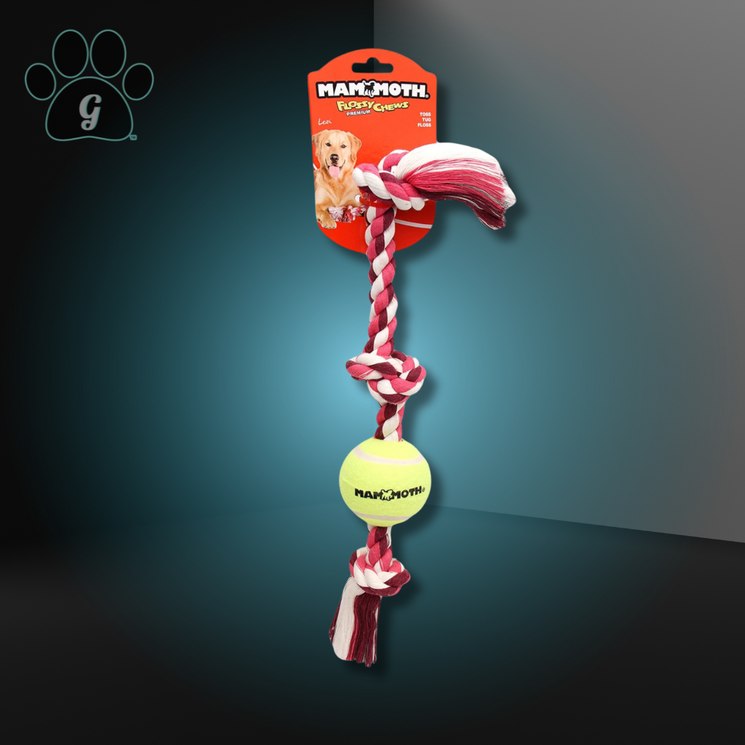 rope chew toy with ball for dogs