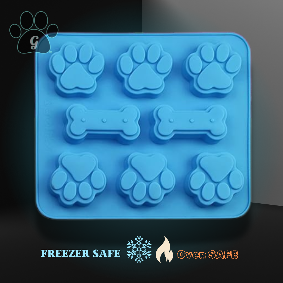 blue silicone dog treat mold