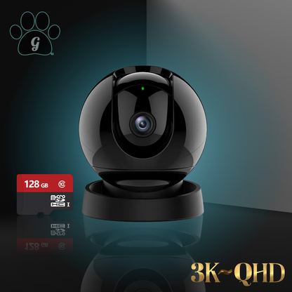 3k quad high definition pet pan cam with 128 GB memory card