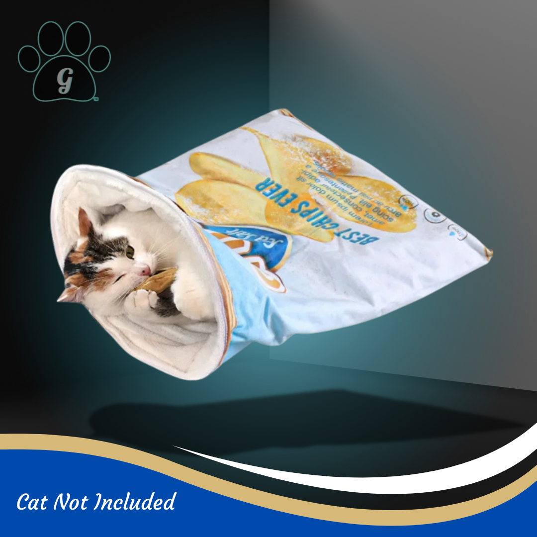 imitation potato chip sleeping bag for cats