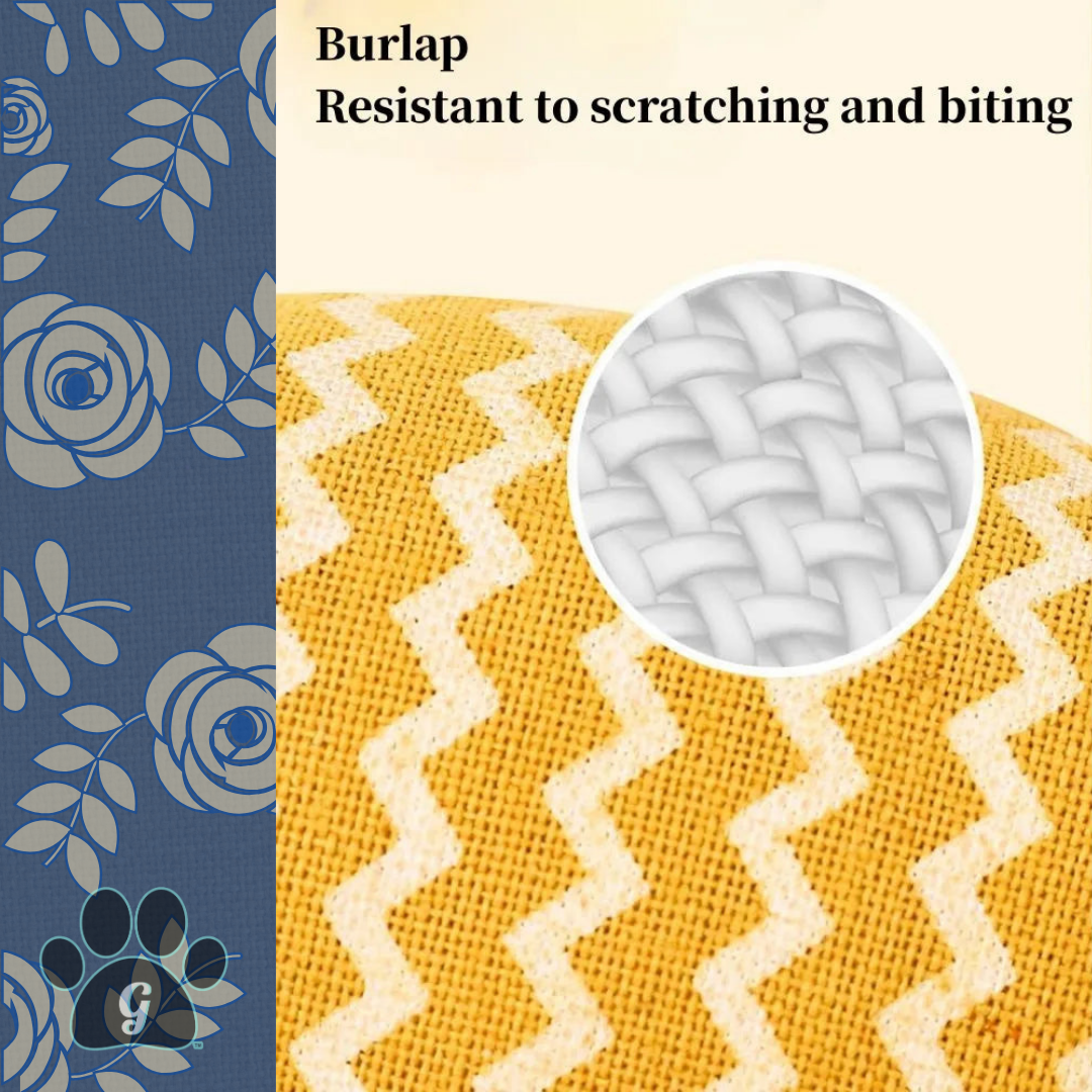 burlap material is bite and scratch resistant