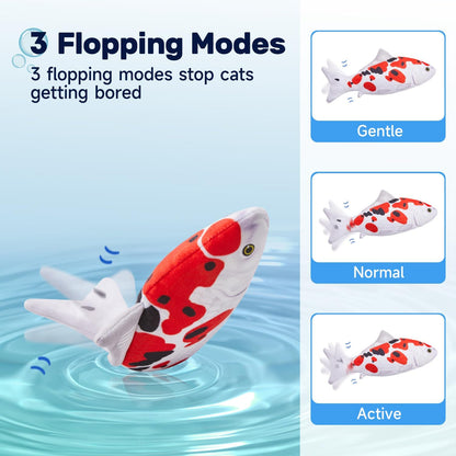 POTAROMA Flopping Fish Toy Interactive Cat Kicker Catnip Toy