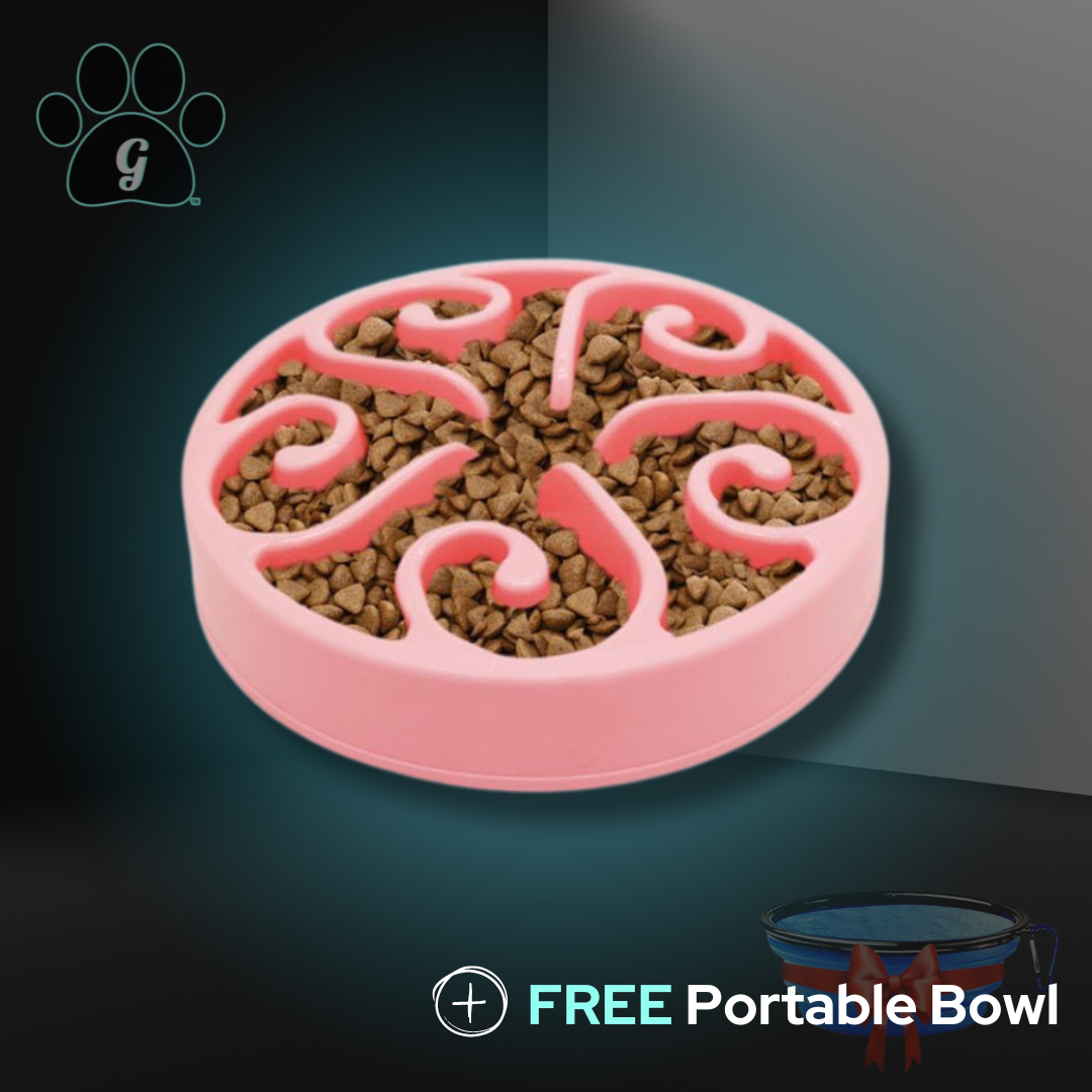 pink slow feeder bowl