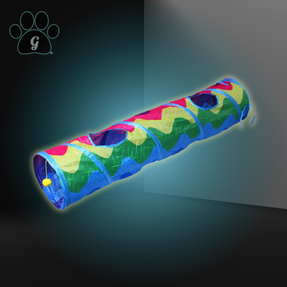 paint style cat tunnel toy