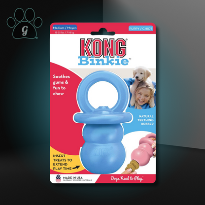 blue medium Kong Binkie puppy chew toy