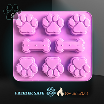 pink silicone dog treat mold