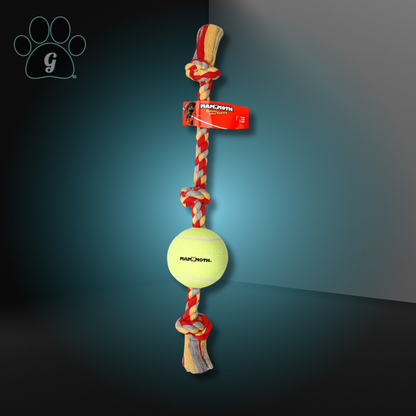 rope chew toy with ball for dogs