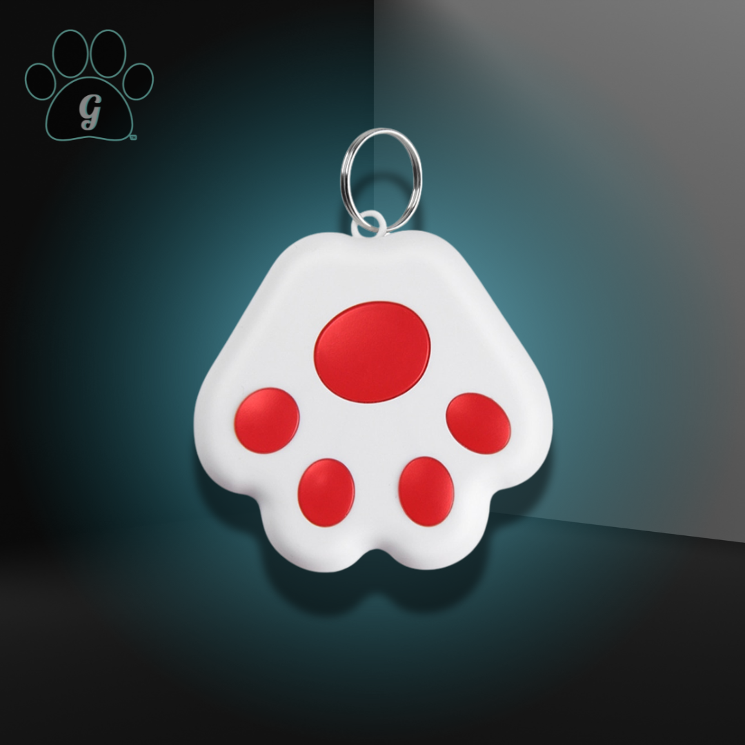 pet GPS tag in red