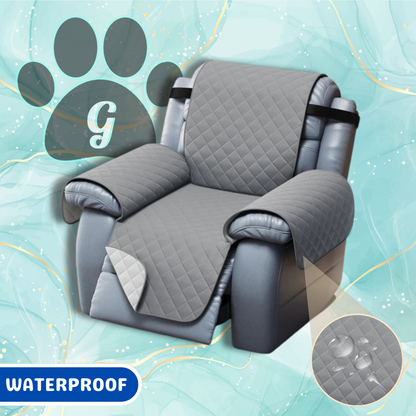 light gray single seat quilted pet cover for lazy boy recliner