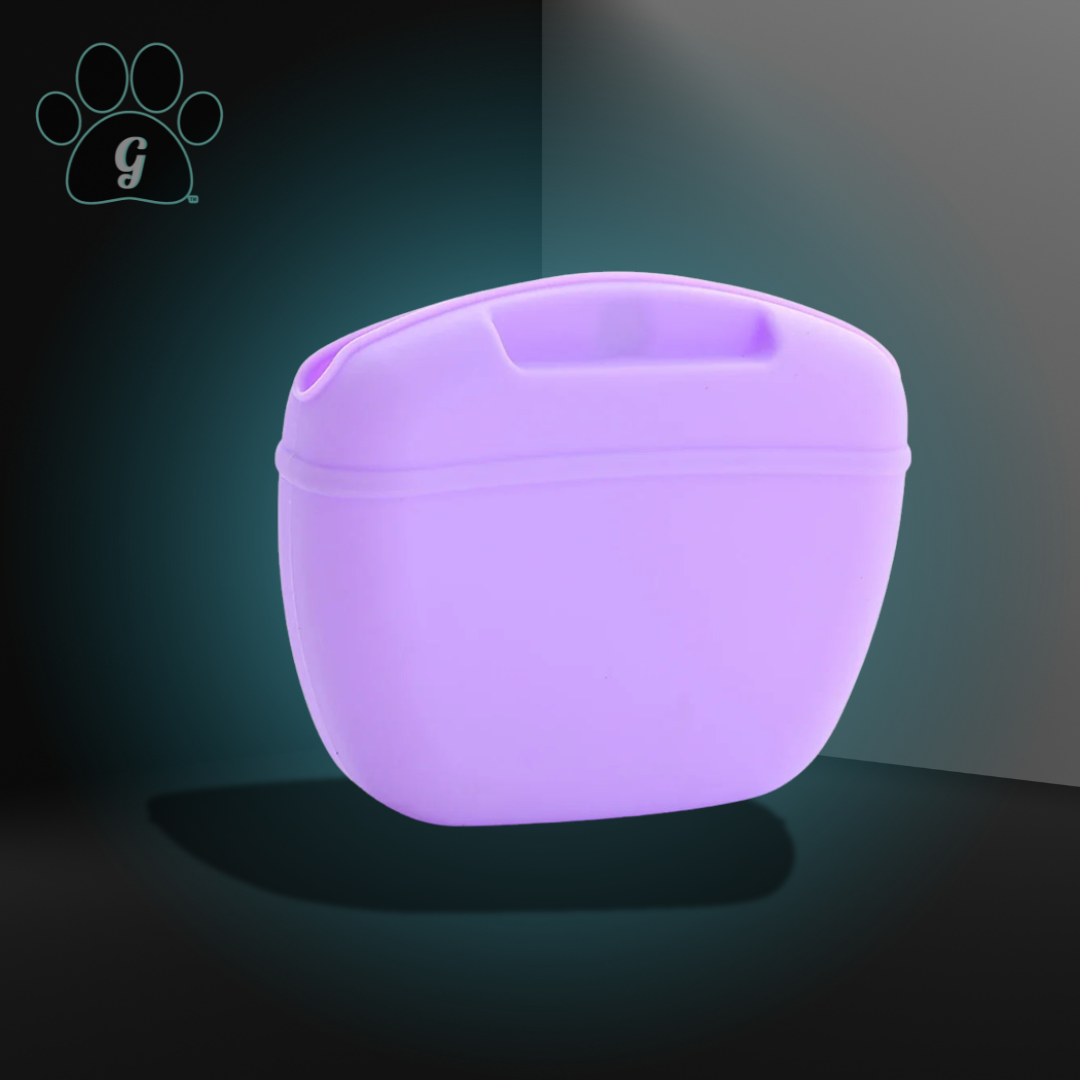 lavender silicone treat pouch