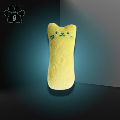 yellow plush cat toy