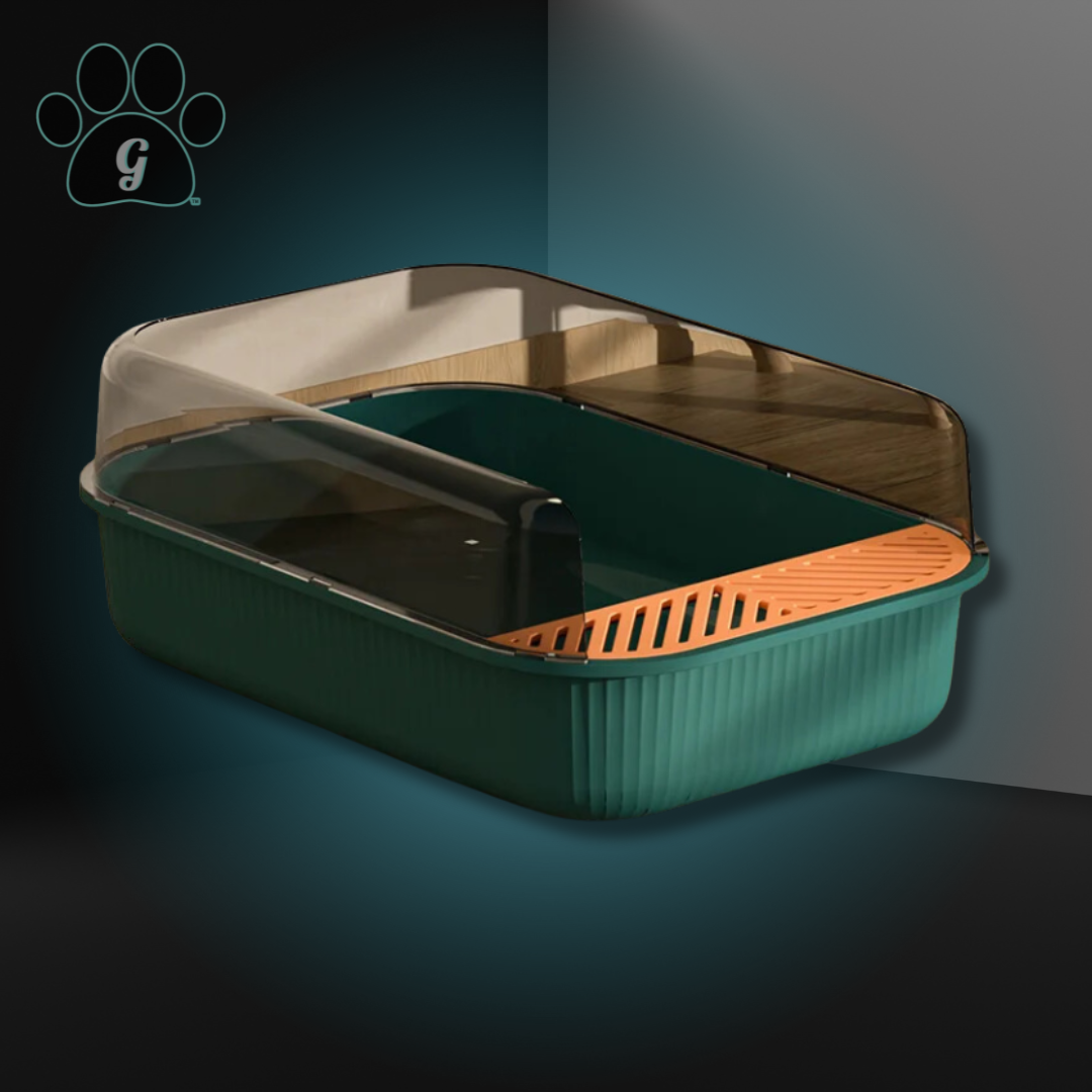 dark green litter box