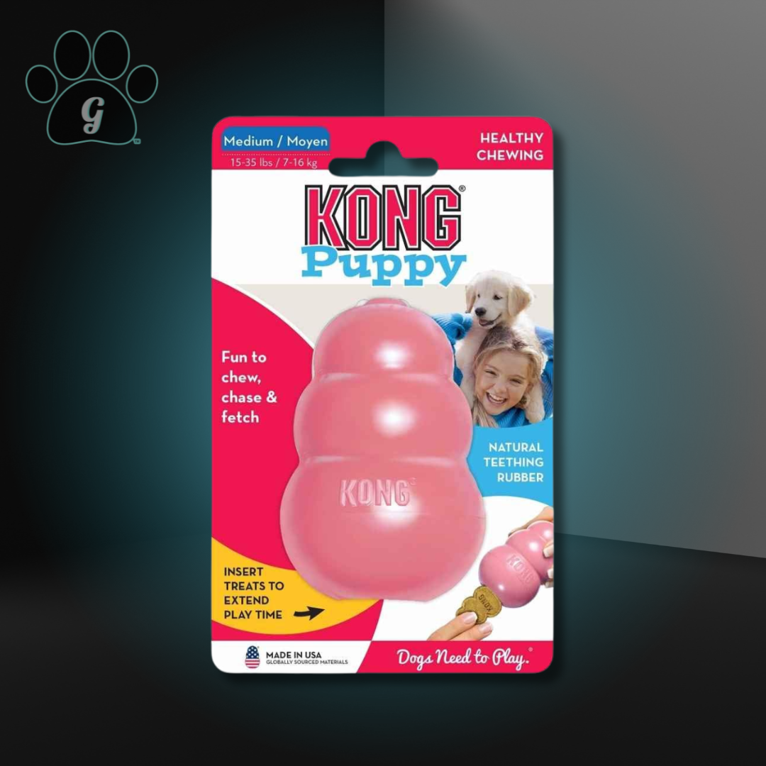 medium pink Kong puppy dog chew toy 