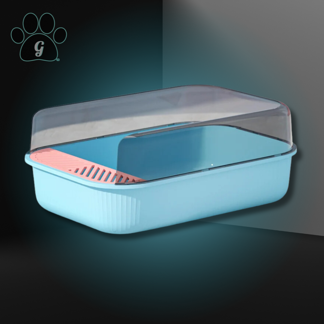 light blue litter box