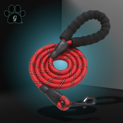 red rope leash