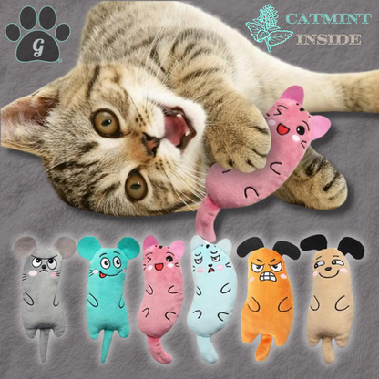 plush catmint cat toy in assorted styles